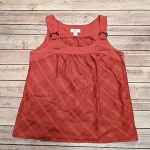Loft Tank Top Orange Small Petite